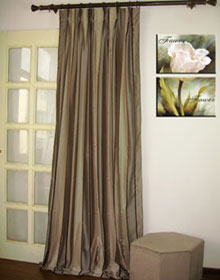 Plaid And Stripe Taffeta Polyester Drapes and Curtains
